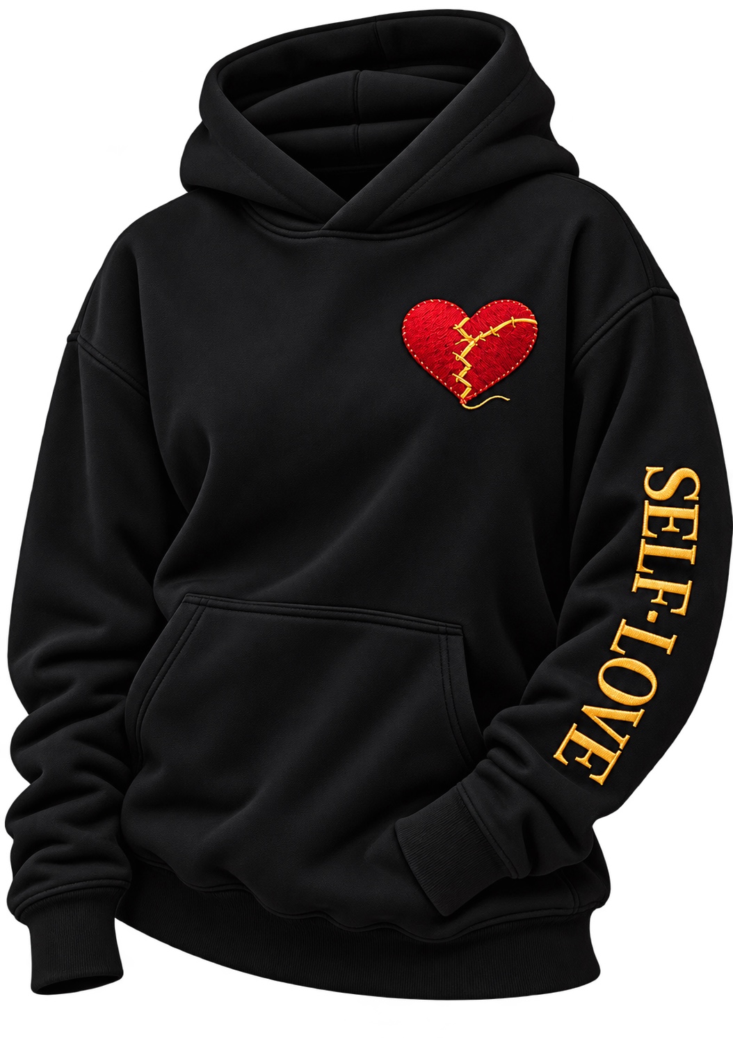 I CHOOSE ME embroidered black hoodie